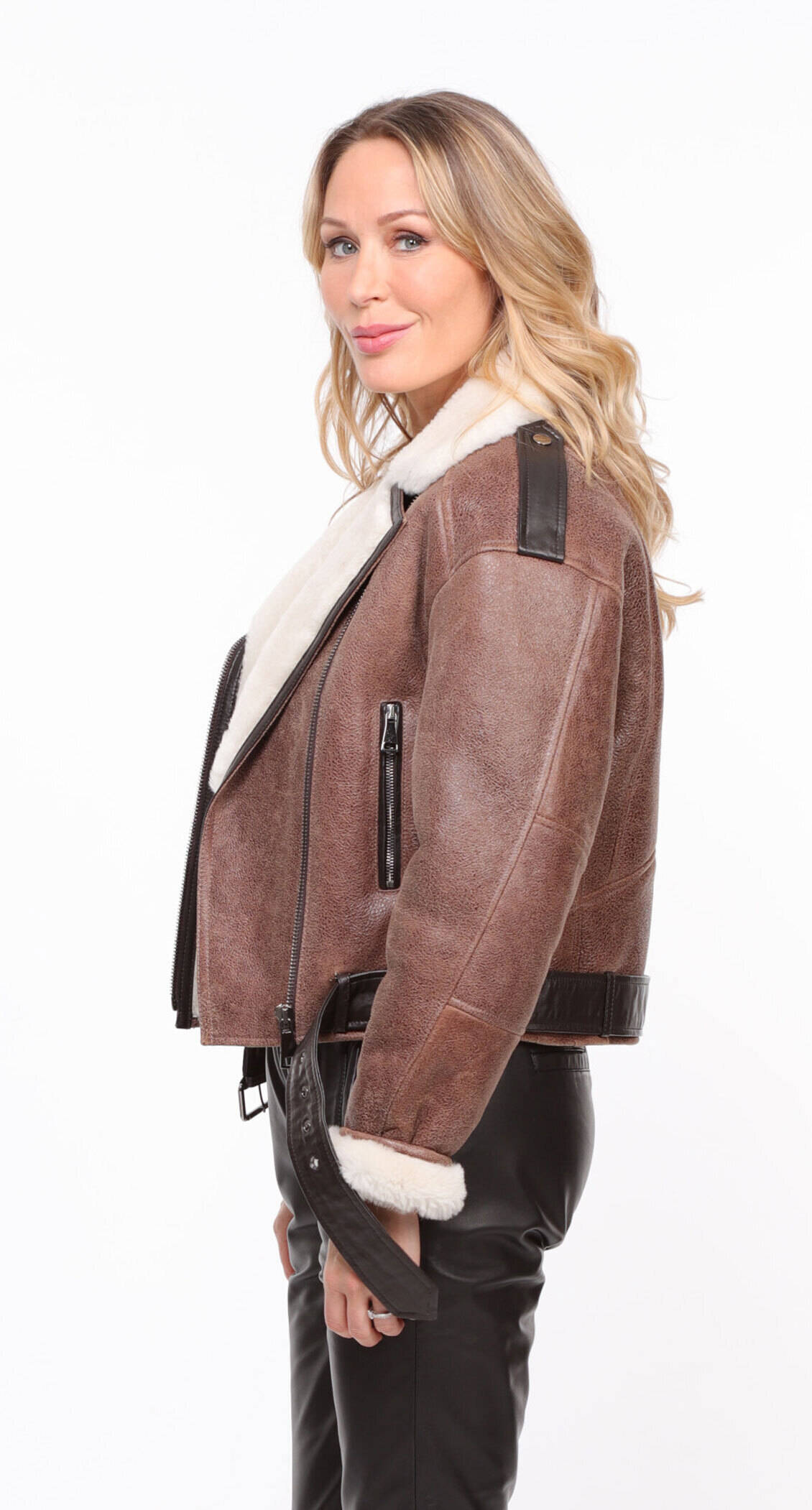 Vêtement en cuir Blousons cuir marron