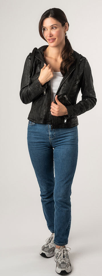 Vêtement en cuir Blousons cuir noir