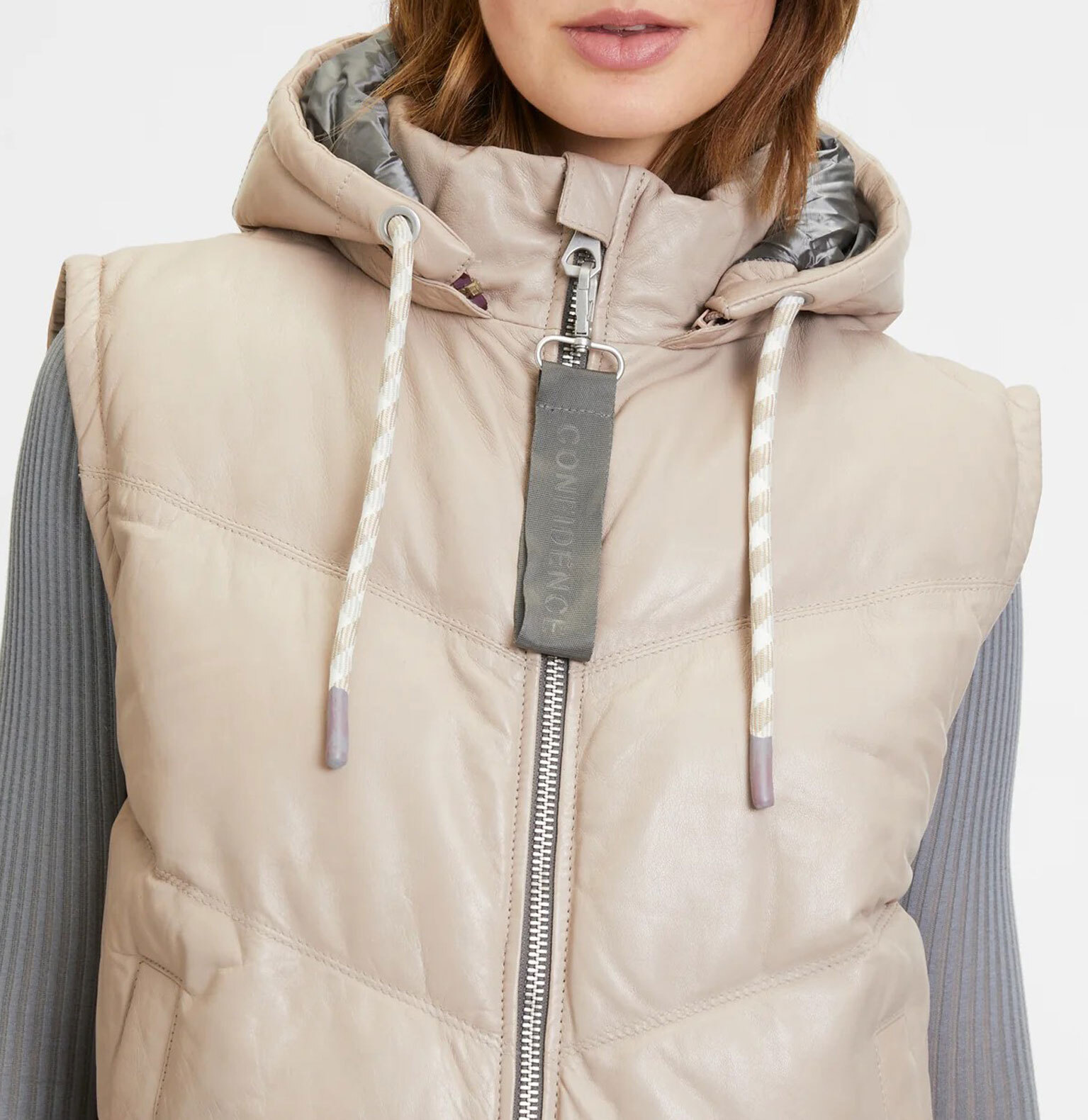 Vêtement en cuir Gilets cuir & fourrure  beige