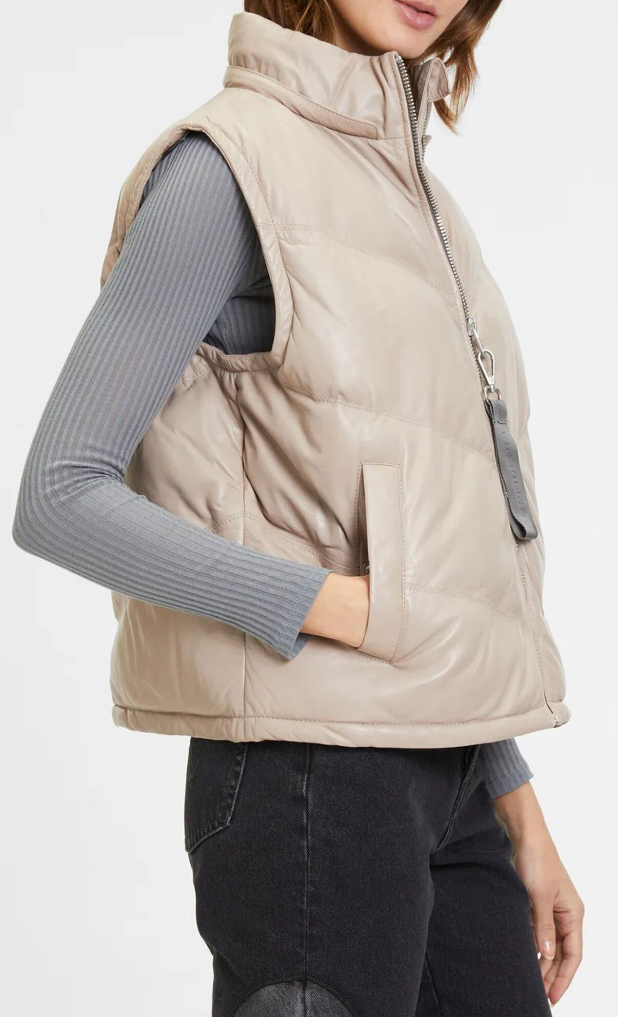 Vêtement en cuir Gilets cuir & fourrure  beige