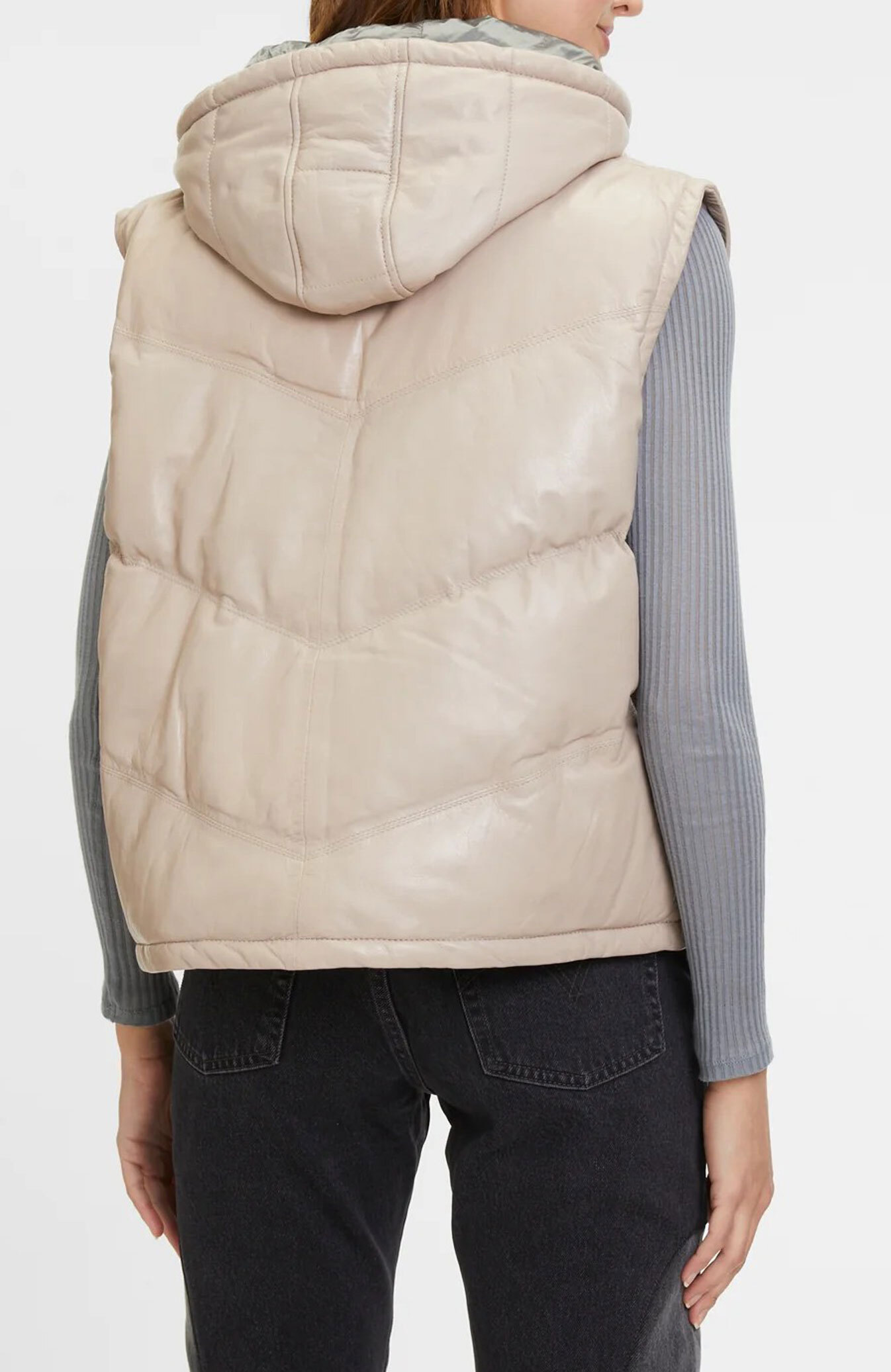 Vêtement en cuir Gilets cuir & fourrure  beige