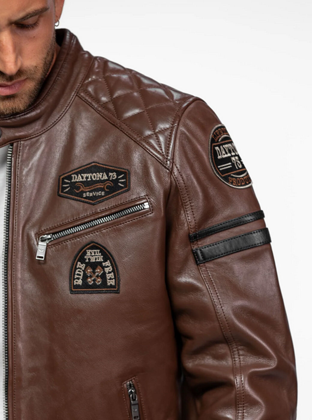 Vêtement en cuir Blousons cuir marron