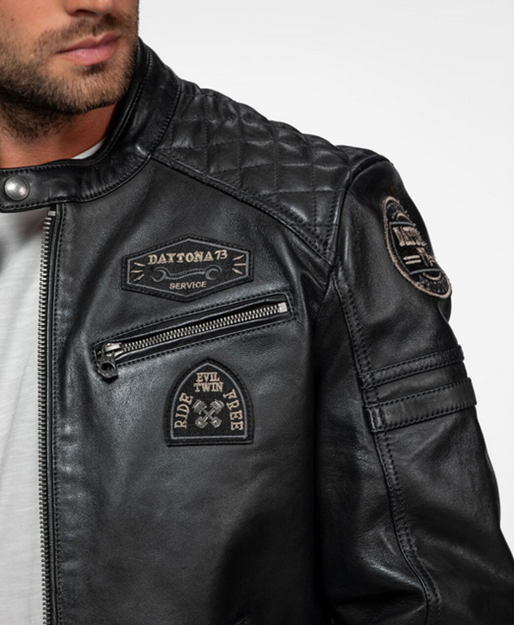 Vêtement en cuir Blousons cuir noir