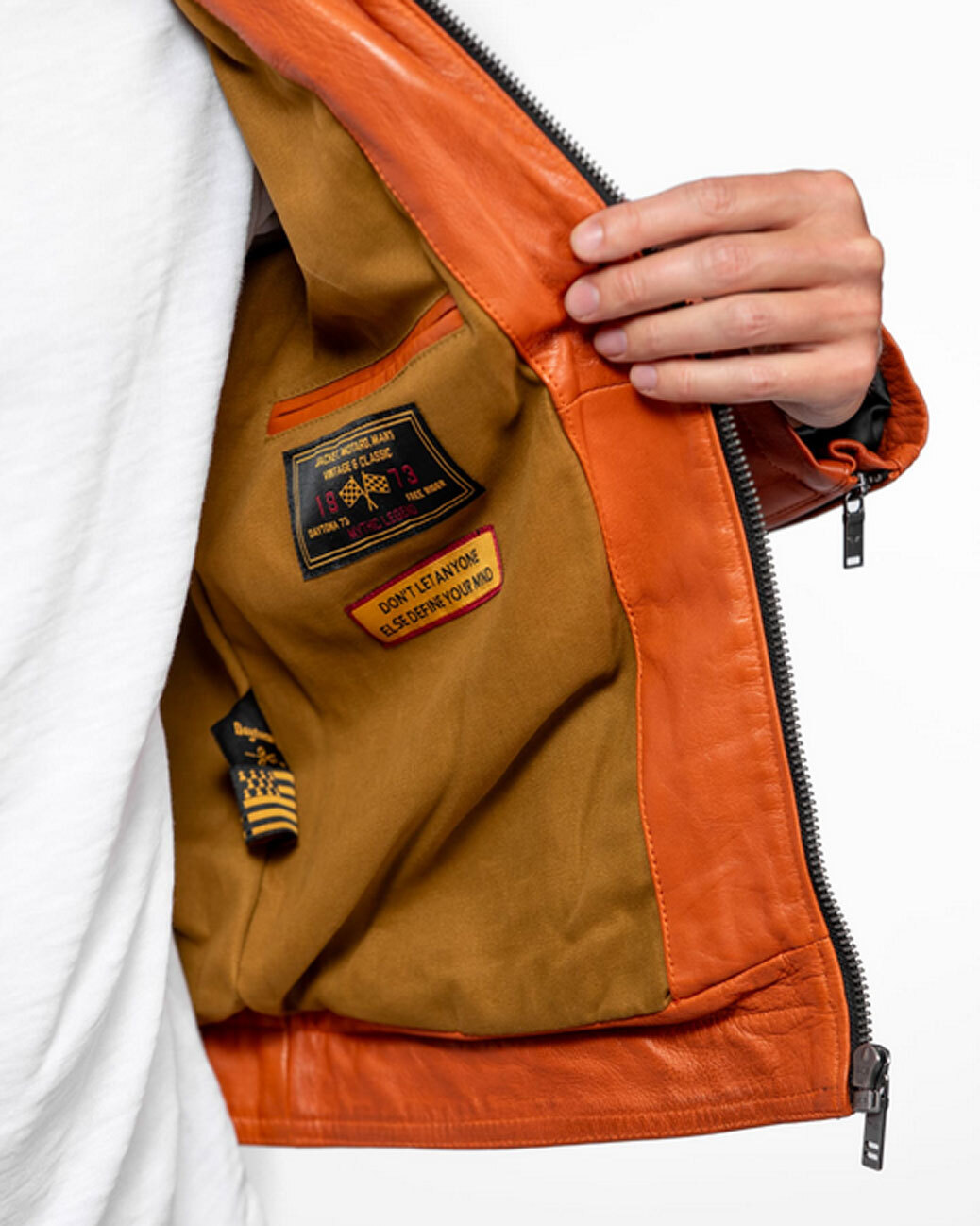 Vêtement en cuir Blousons cuir camel