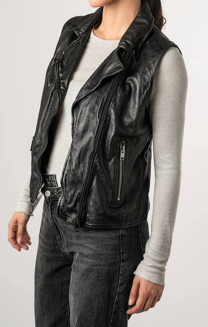 Vêtement en cuir Gilets cuir & fourrure  noir