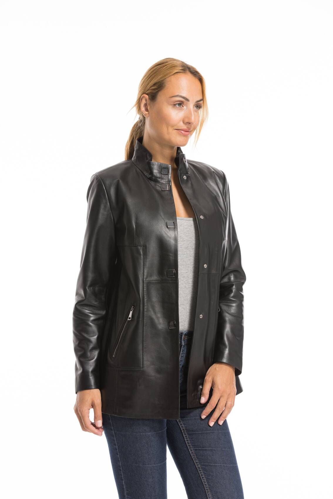 Vêtement en cuir Manteaux cuir noir