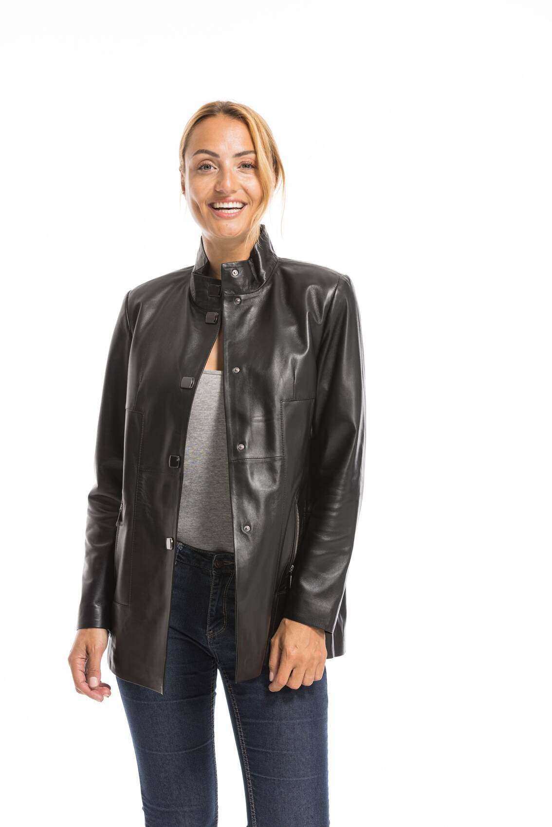 Vêtement en cuir Manteaux cuir noir