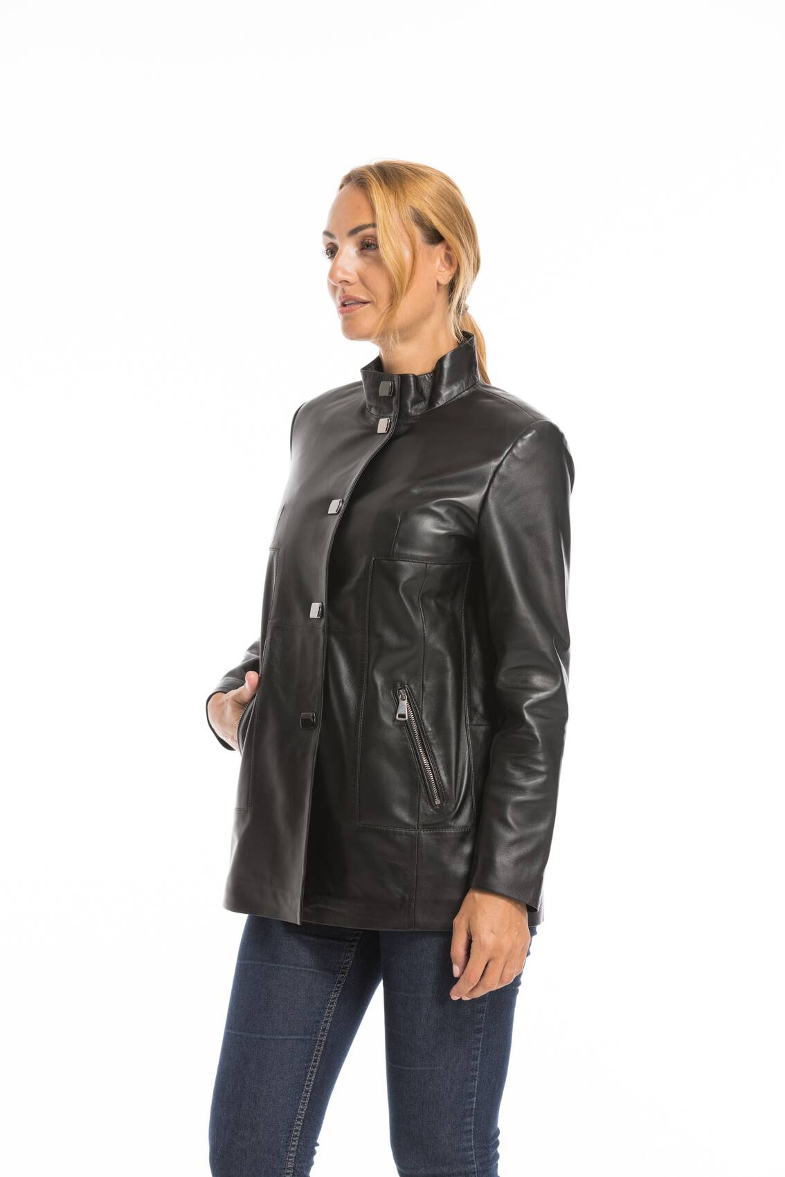 Vêtement en cuir Manteaux cuir noir