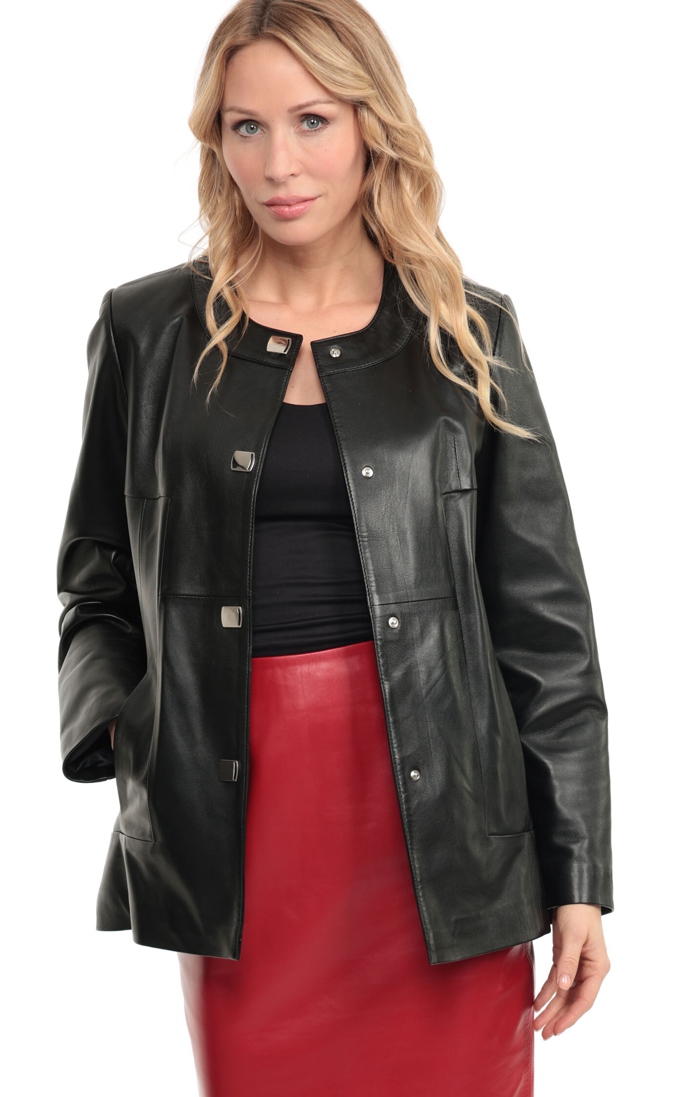 Vêtement en cuir Vestes cuir noir