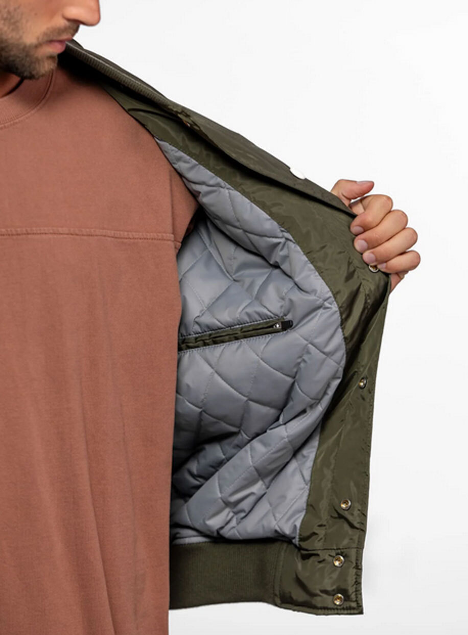 Vêtement en cuir Blousons textile kaki