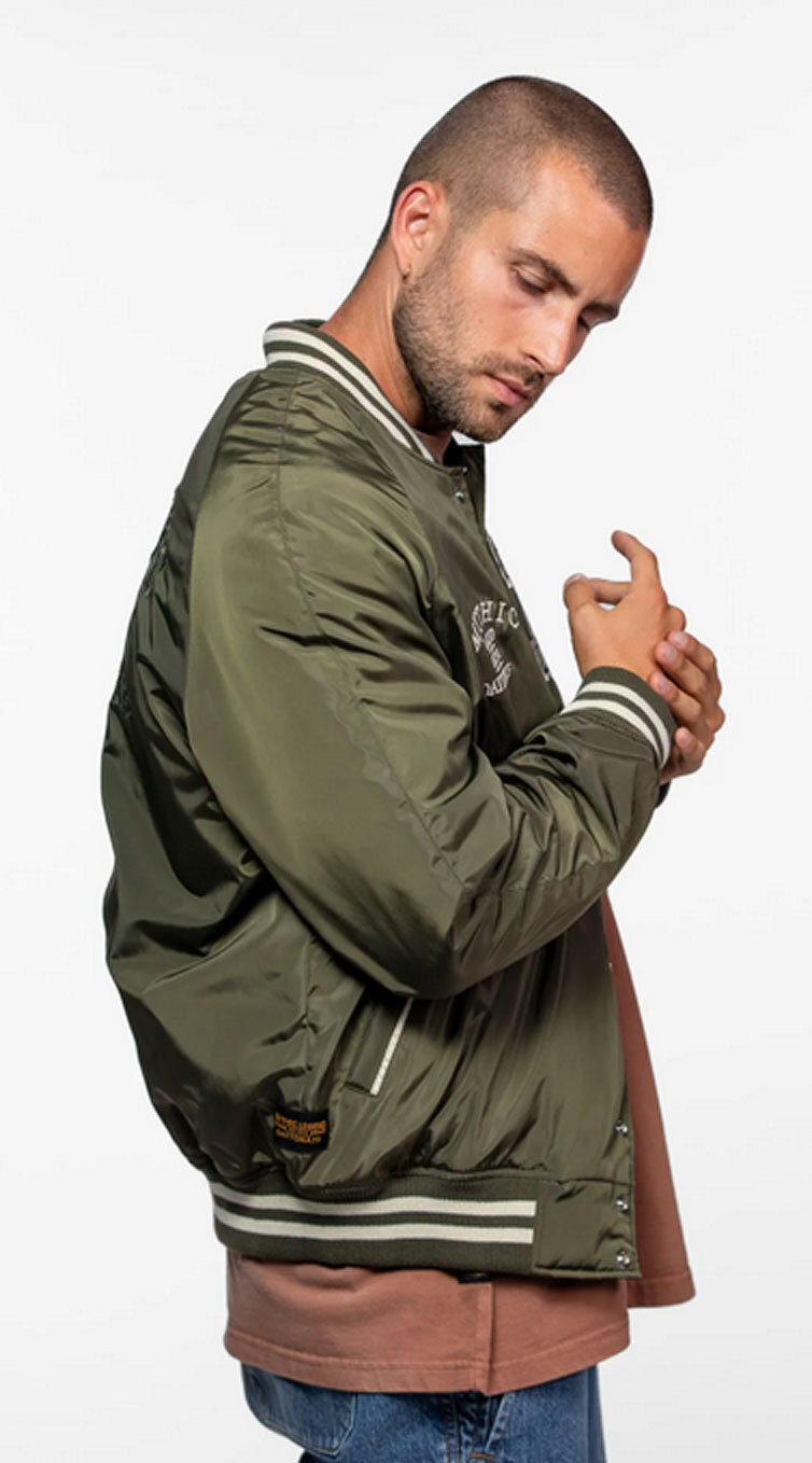 Vêtement en cuir Blousons textile kaki