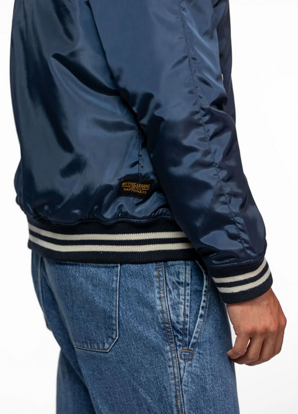 Vêtement en cuir Blousons textile bleu