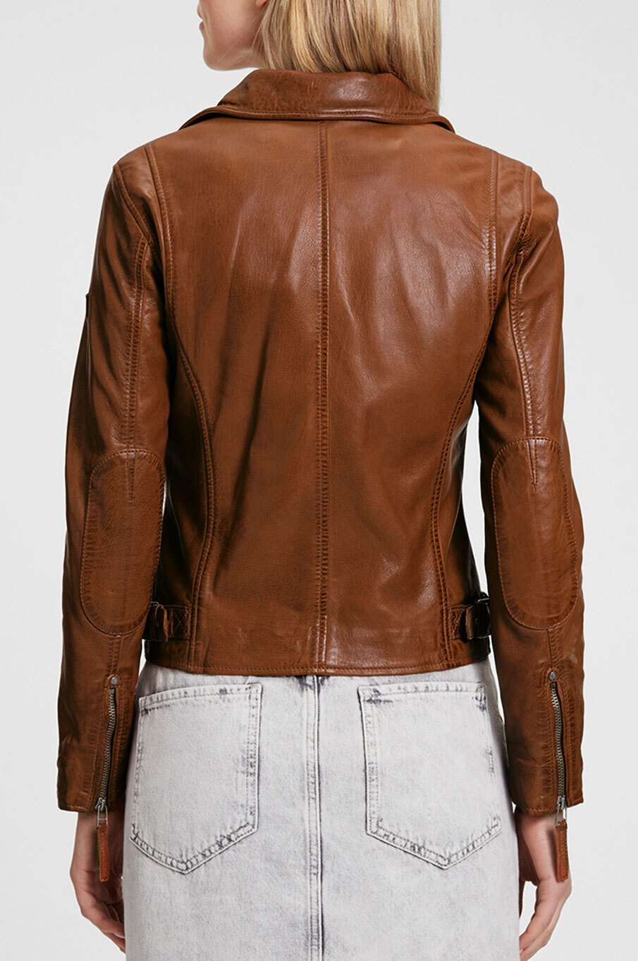 Vêtement en cuir Blousons cuir cognac