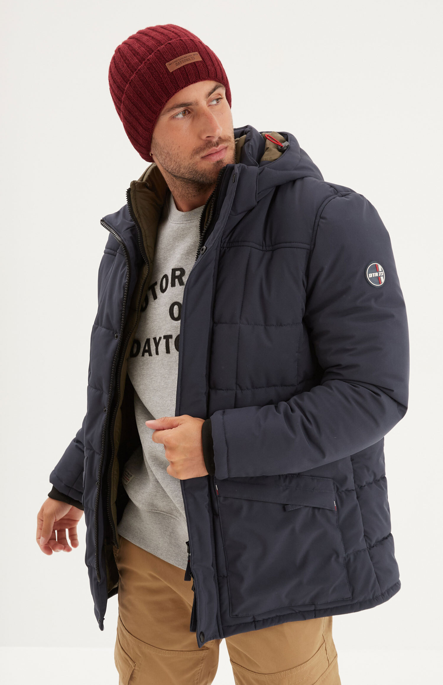 Vêtement en cuir Veste, parka & doudoune textile bleu