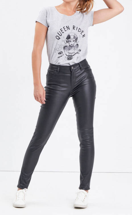 Vêtement en cuir Pantalon cuir noir