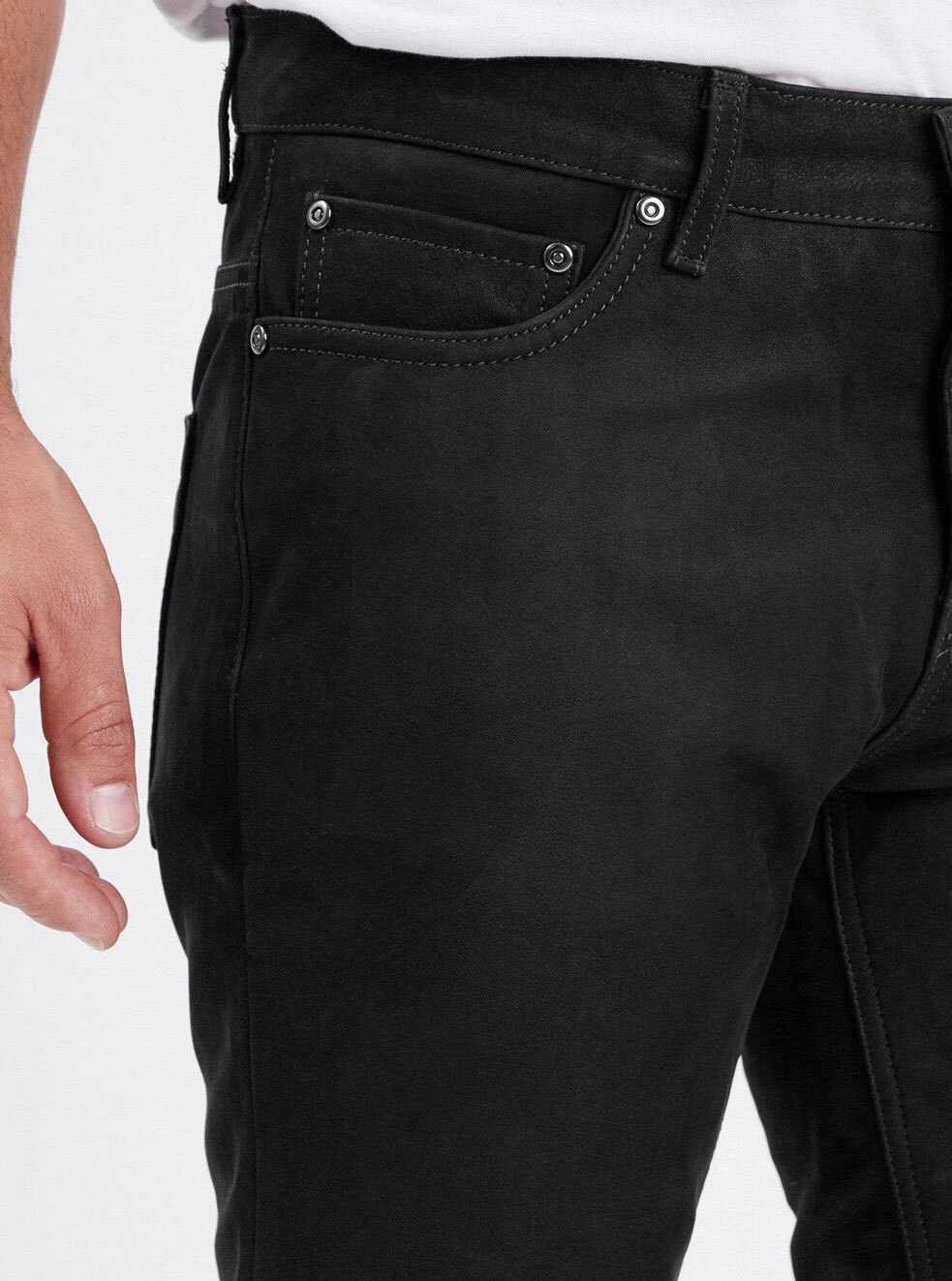 Vêtement en cuir Pantalons cuir noir