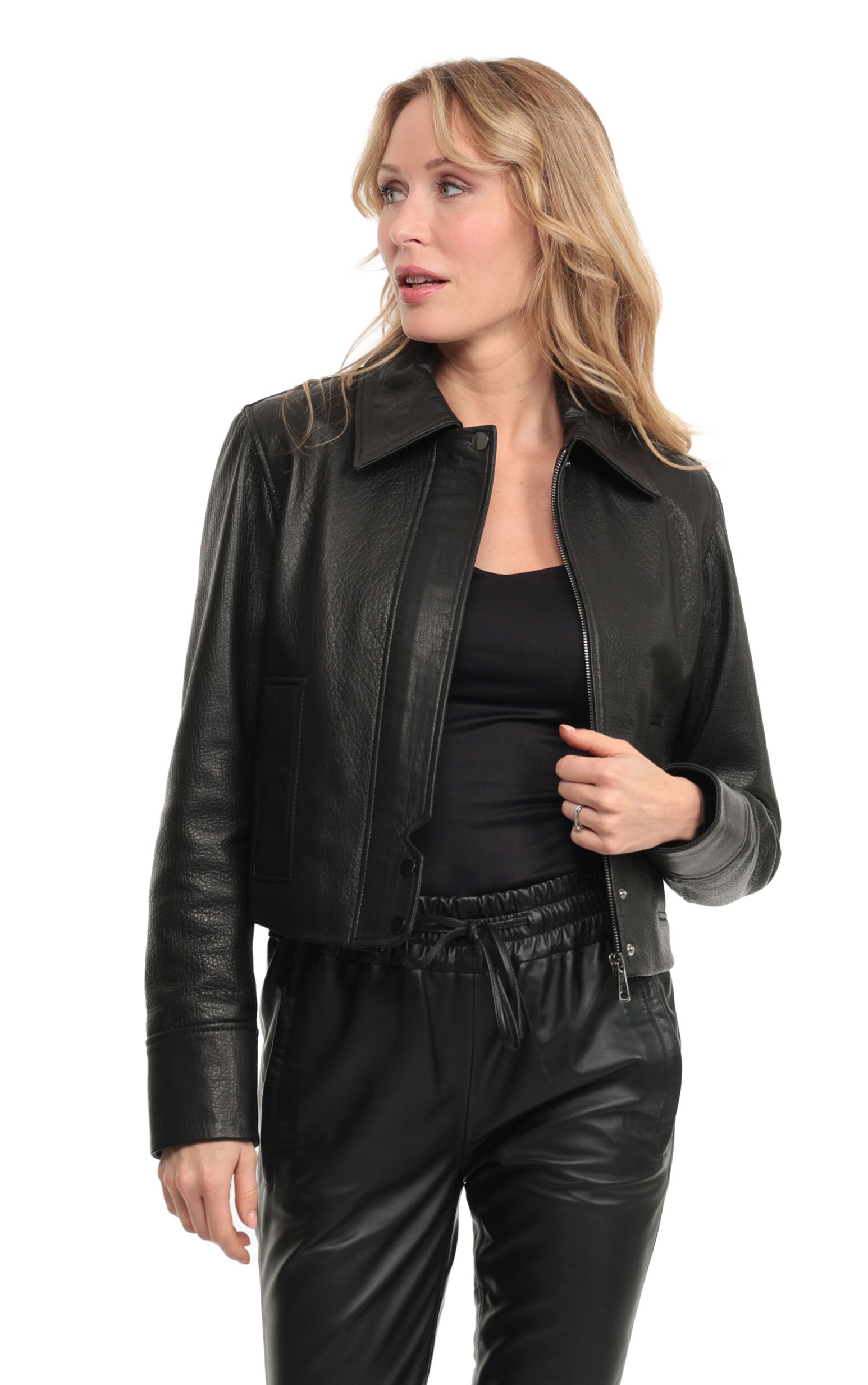 Vêtement en cuir Vestes cuir noir