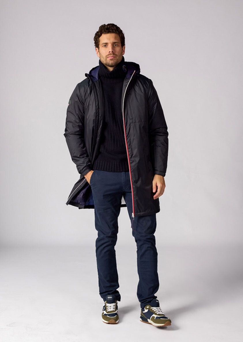 Vêtement en cuir Veste, parka & doudoune textile bleu