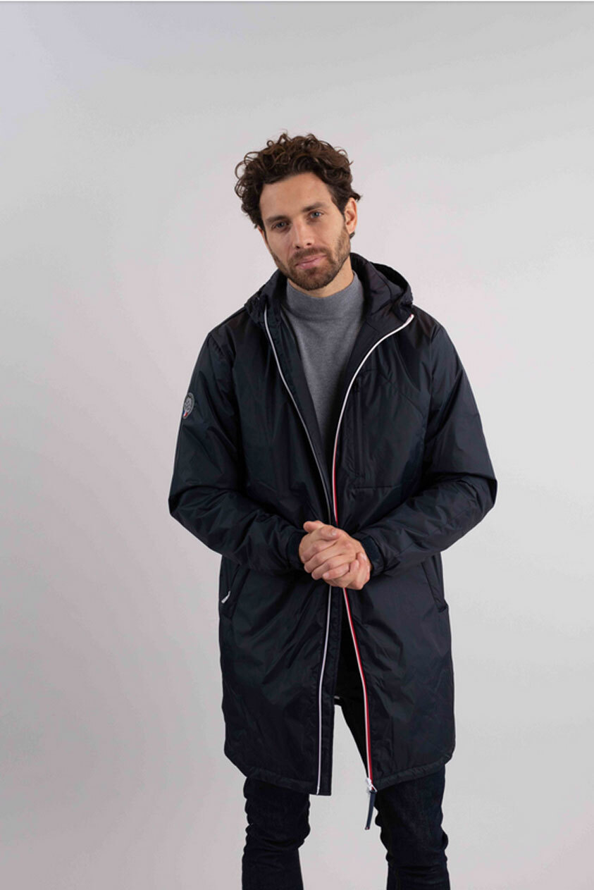 Vêtement en cuir Veste, parka & doudoune textile bleu