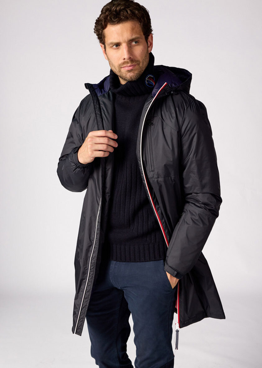 Vêtement en cuir Veste, parka & doudoune textile bleu