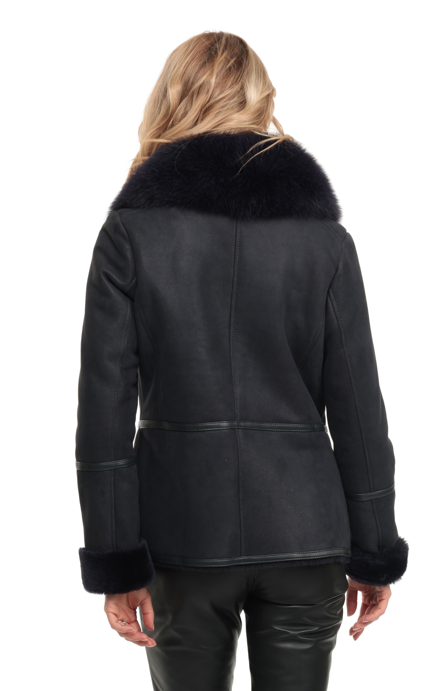 Vêtement en cuir Vestes cuir bleu