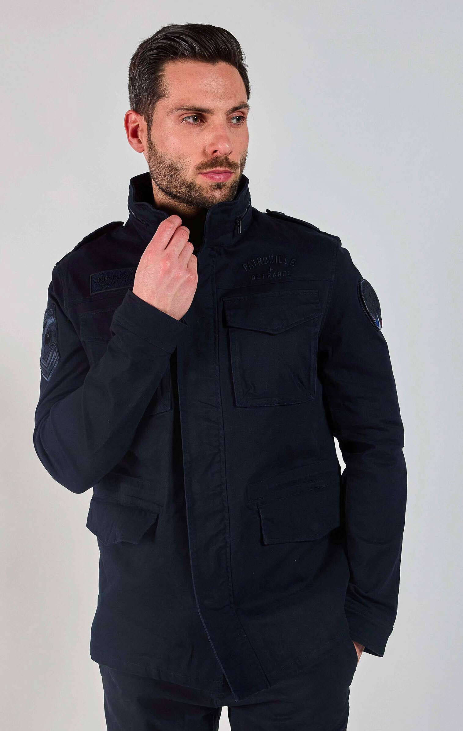 Vêtement en cuir Veste, parka & doudoune textile bleu