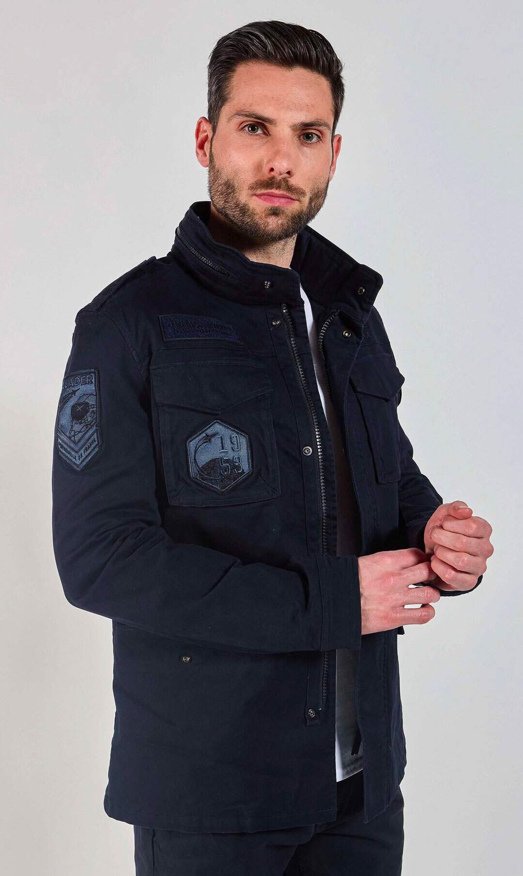 Vêtement en cuir Veste, parka & doudoune textile bleu