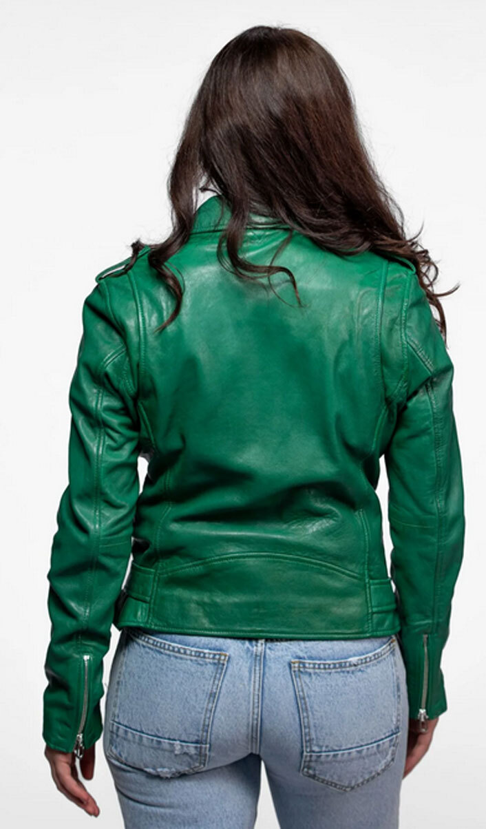 Vêtement en cuir Blousons cuir vert