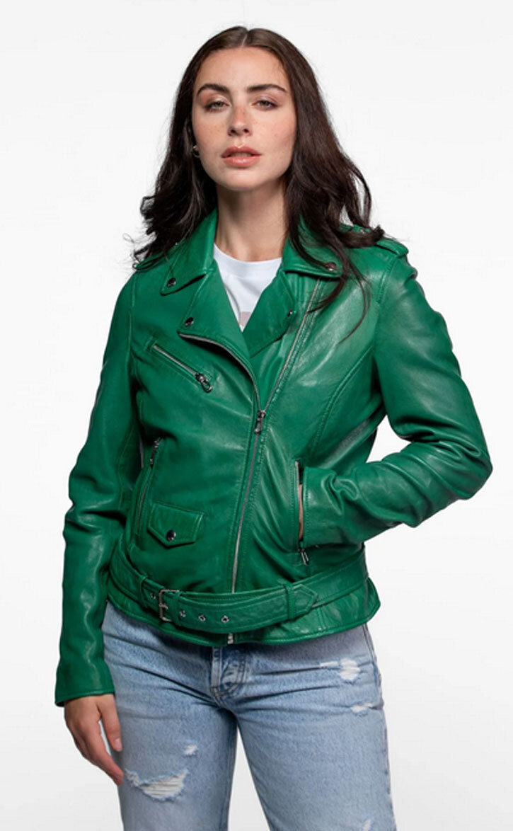 Vêtement en cuir Blousons cuir vert