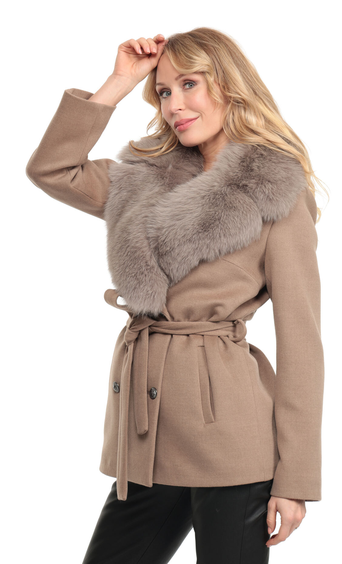Vêtement en cuir Vestes cuir taupe
