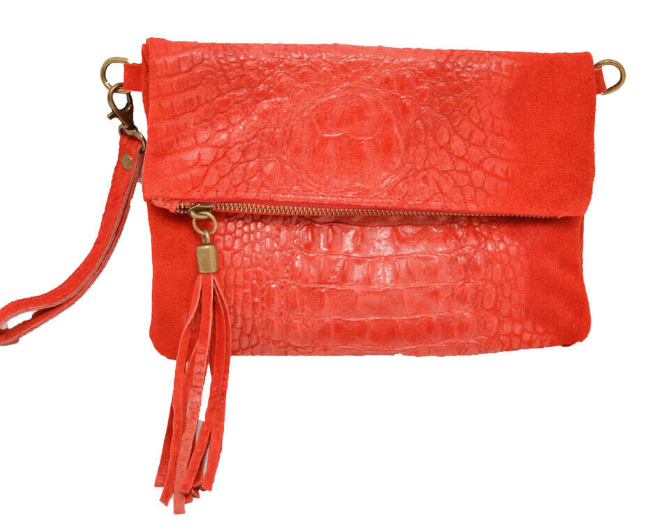 Vêtement en cuir Maroquinerie femme rouge