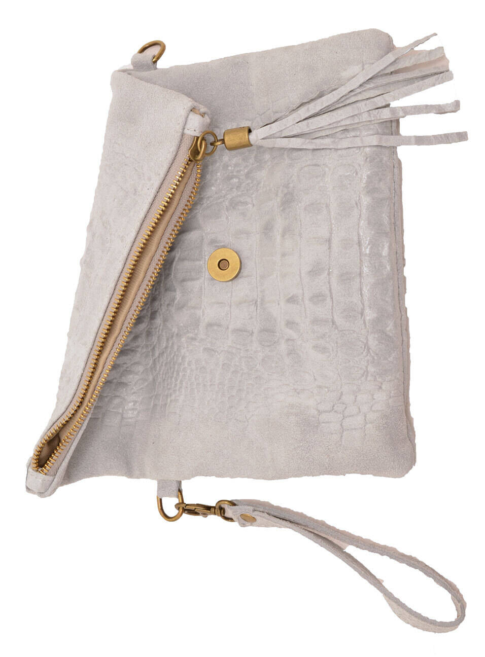 Vêtement en cuir Maroquinerie femme gris