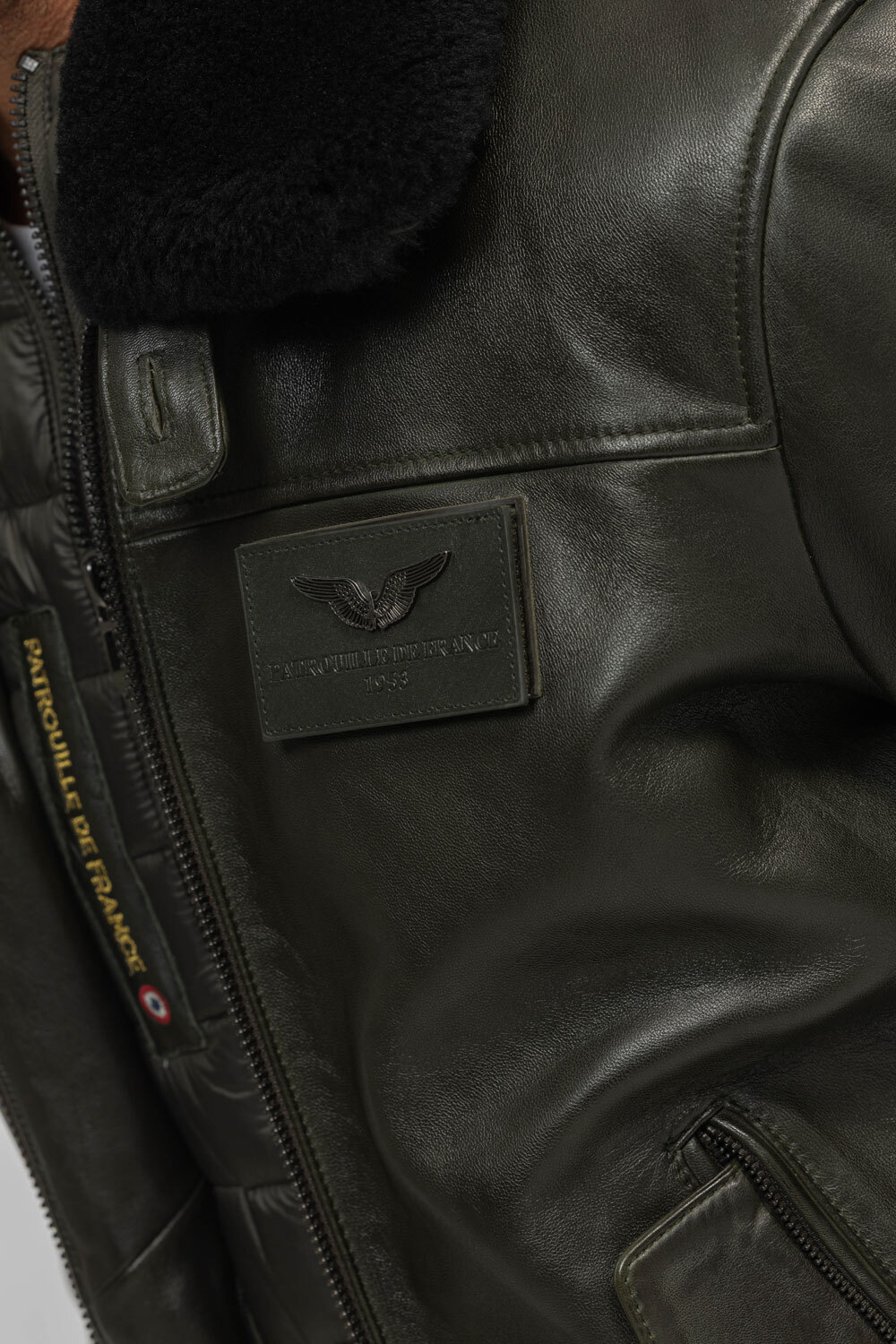 Vêtement en cuir Blousons cuir kaki