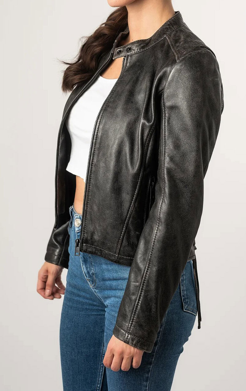 Vêtement en cuir Blousons cuir gris