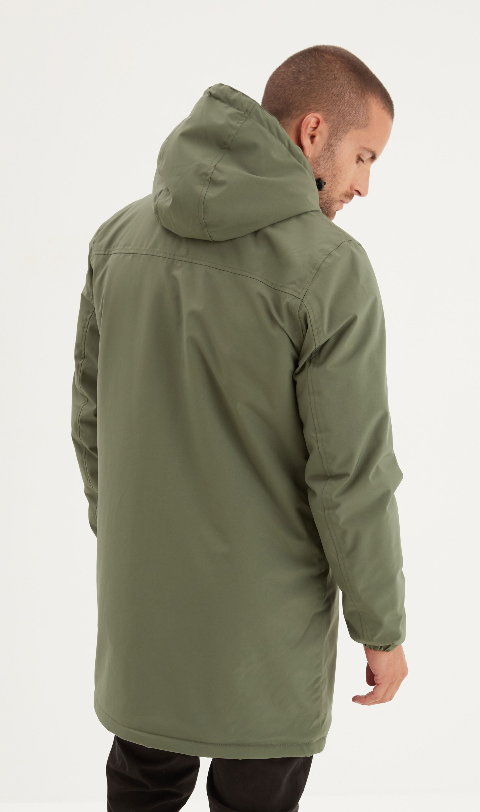 Vêtement en cuir Veste, parka & doudoune textile kaki