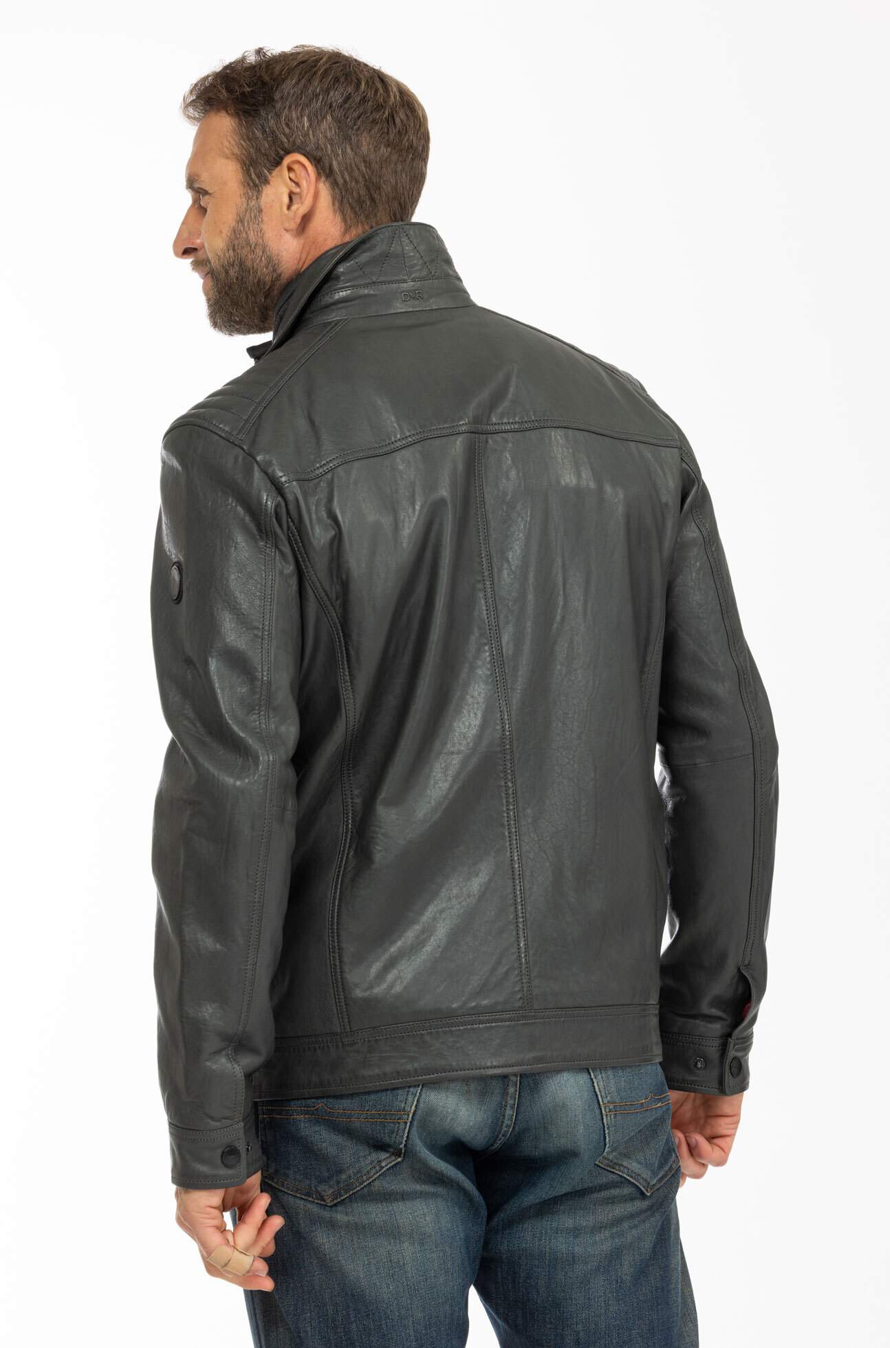 Vêtement en cuir Les bonnes affaires Homme gris