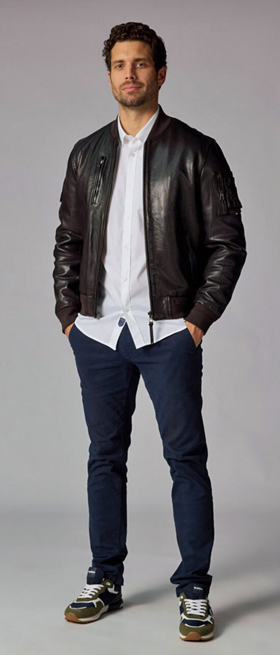 Vêtement en cuir Blousons cuir marron