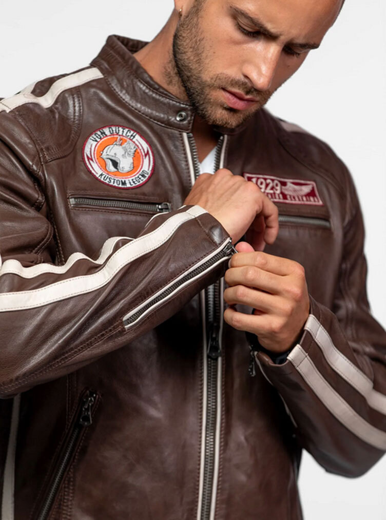 Vêtement en cuir Blousons cuir marron