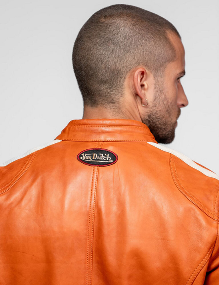 Vêtement en cuir Blousons cuir camel