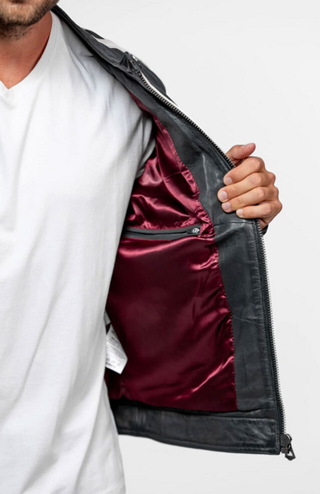 Vêtement en cuir Blousons cuir gris