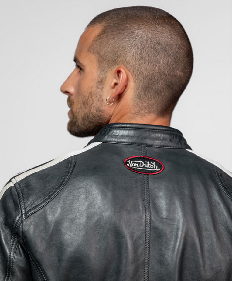 Vêtement en cuir Blousons cuir gris