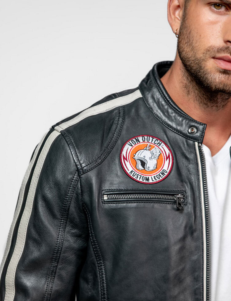 Vêtement en cuir Blousons cuir gris