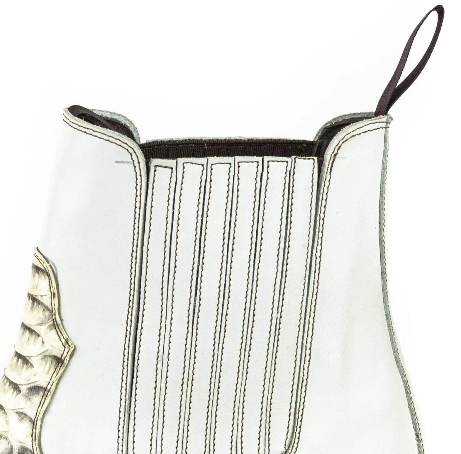 Vêtement en cuir Santiags homme blanc