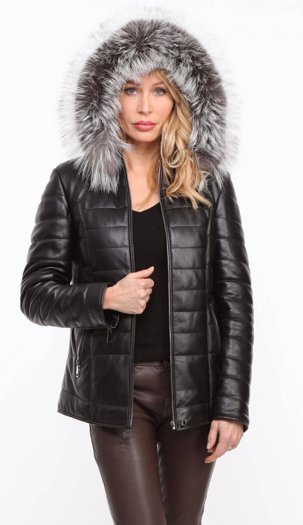 Vêtement en cuir Les bonnes affaires Femme noir