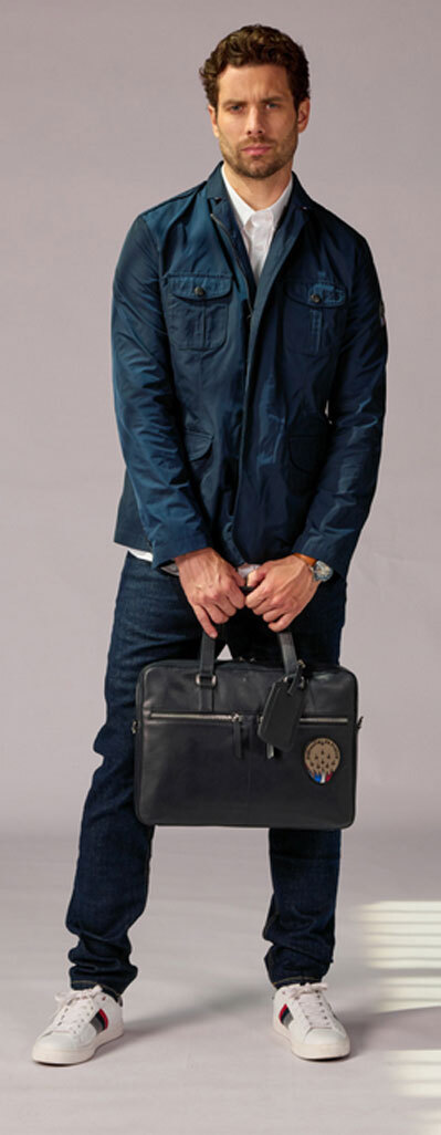 Vêtement en cuir Veste, parka & doudoune textile bleu