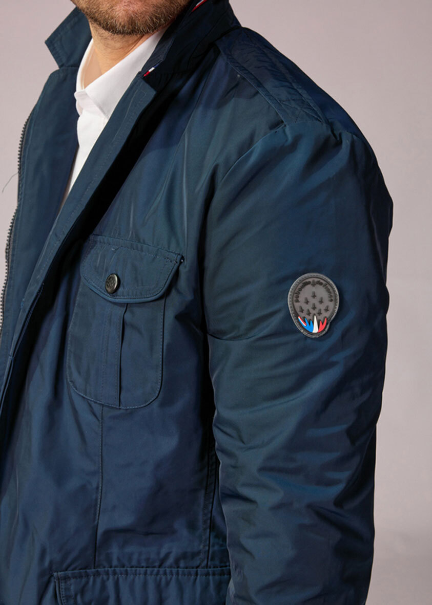 Vêtement en cuir Veste, parka & doudoune textile bleu