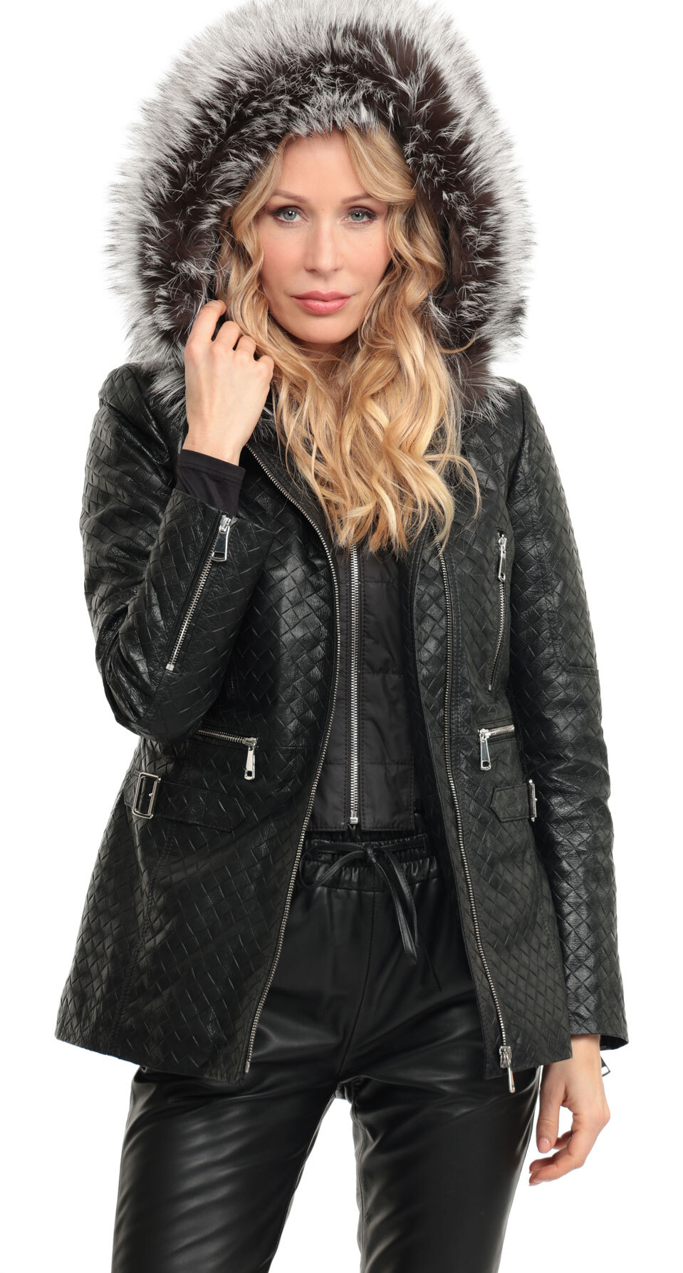 Vêtement en cuir Manteaux cuir noir