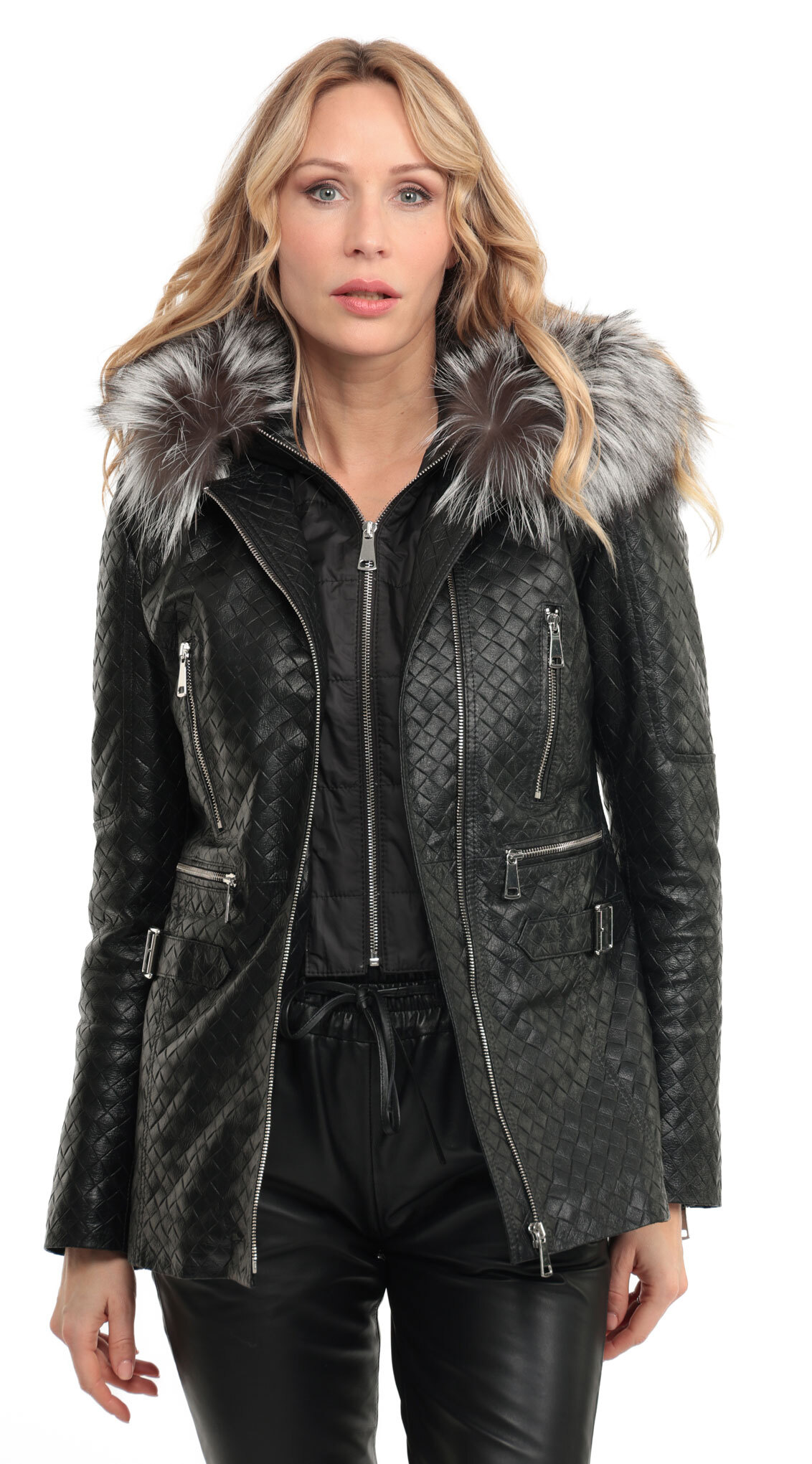 Vêtement en cuir Manteaux cuir noir