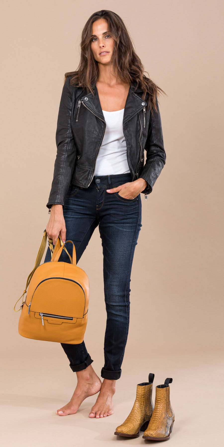 Maroquinerie femme en cuir r f ZAIRA div18 senape senape