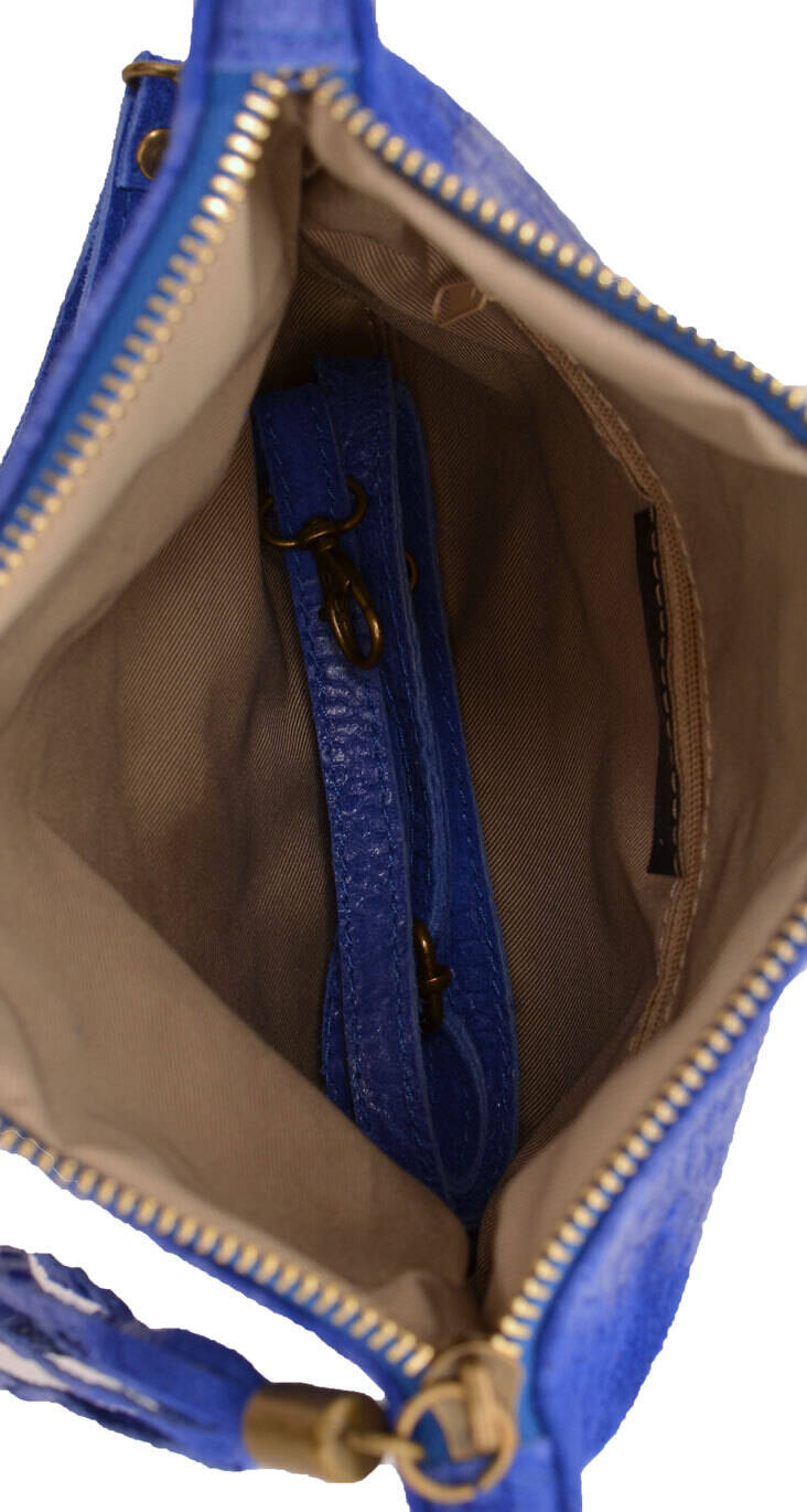 Vêtement en cuir Maroquinerie femme bleu